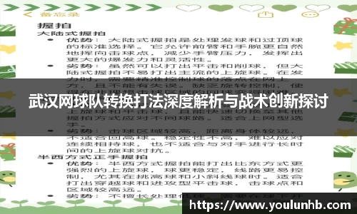 武汉网球队转换打法深度解析与战术创新探讨